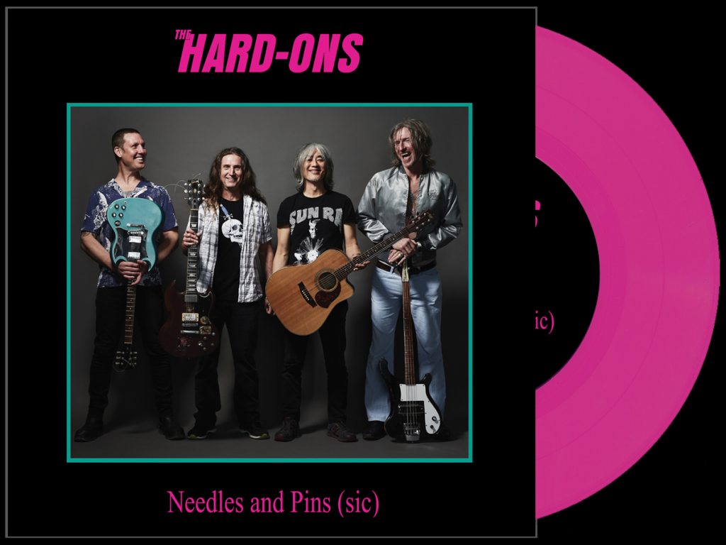 The Hard-Ons - Needles and Pins (sic) - pink vinyl single