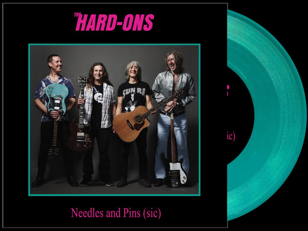 The Hard-Ons - Needles and Pins (sic) - teal vinyl single